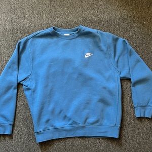 Blue Nike crew neck, size large